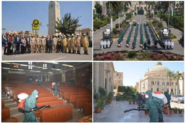 القوات المسلحة تُعاون جامعة القاهرة لتنفيذ الإجراءات الوقائية والاحترازية لمجابهة كورونا