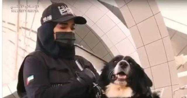 شاهد..”الداخلية” الإماراتية تستخدم الكلاب البوليسية فى الكشف عن”كورونا”