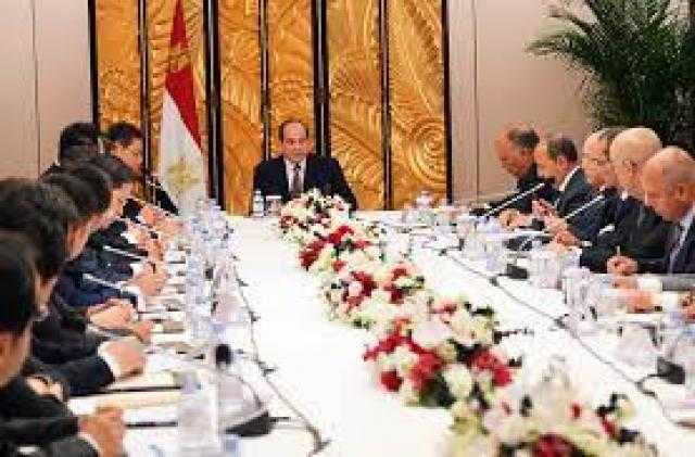 الرئيس السيسي يلتقى مجموعة من رجال الأعمال المصريين المشاركين فى مبادرة حياة كريمة