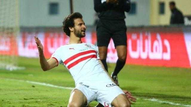 محمود علاء  لاعب نادي الزمالك في طريقه الي شباب أهلي دبي
