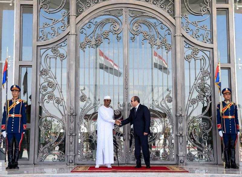 الرئيس السيسي يجرى مباحثات مع نظيره التشادى بمدينة العلمين الجديدة