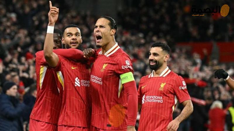 احتفال لاعبي ليفربول